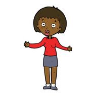 cartoon woman making excuses N14