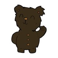 cartoon black bear N43