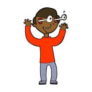 cartoon man with popping out eyes N21