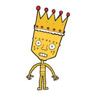 cartoon robot with crown N4