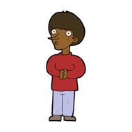 cartoon nervous man N111
