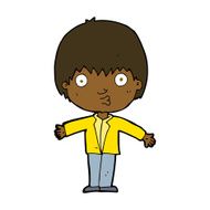 cartoon amazed boy N14