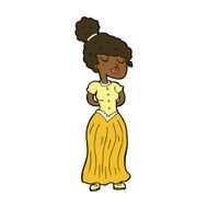 cartoon pretty victorian woman N8