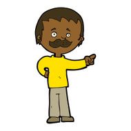 cartoon man with mustache pointing N21