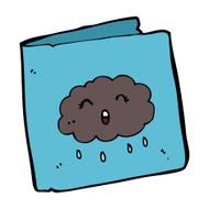 cartoon card with cloud pattern N7