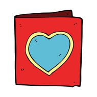 cartoon love heart card N6