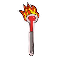 cartoon hot thermometer N8