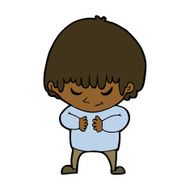 cartoon shy boy N16