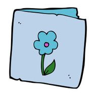 cartoon flower greeting card N7