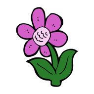 cartoon flower N334