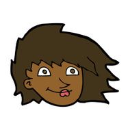 cartoon female face N105