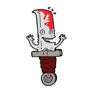crazy cartoon knife character N7