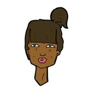 cartoon female head N8