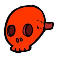 cartoon skull mask N16