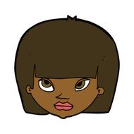 cartoon annoyed woman N137