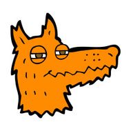 cartoon smug fox face N4