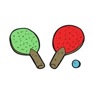cartoon table tennis bats N7