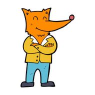 cartoon fox in shirt N4