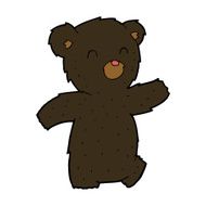 cartoon black bear N45