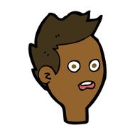 cartoon shocked man N93
