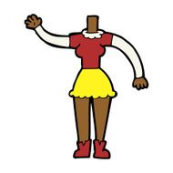 cartoon female body (add photos or mix and match cartoons) N168