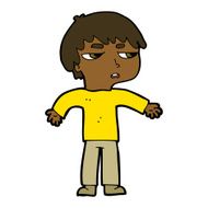 cartoon annoyed boy N27