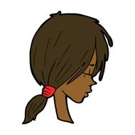 cartoon girl looking thoughtful N7