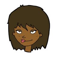 cartoon smiling woman N9