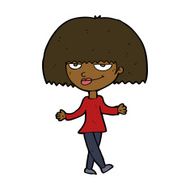 cartoon smug looking woman N7