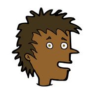cartoon excited boy N112