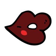 cartoon glossy lips N4