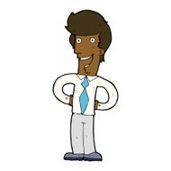 cartoon happy man N348