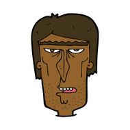 cartoon angry face N20