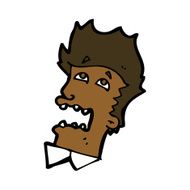 cartoon frightened man N77