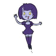 cartoon happy vampire girl N27