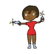 cartoon future space girl N7