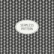 Vector seamless retro vintage hipster line pattern with flowers N2