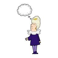 cartoon queen with thought bubble N11