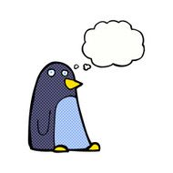 Cartoon Penguin With Thought Bubble N33