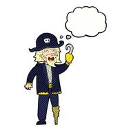 cartoon pirate captain with thought bubble N11