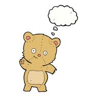 cartoon teddy bear with thought bubble N177