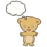 cartoon teddy bear with thought bubble N178