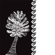 Monstera leaves pattern black and white