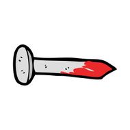 cartoon bloody nail N10
