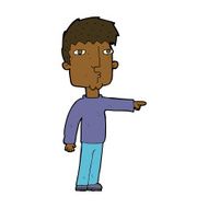 cartoon pointing man N80