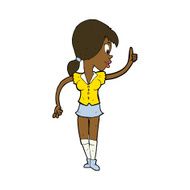 cartoon girl with idea N13