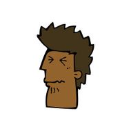 cartoon unhappy man N14