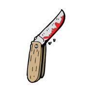 cartoon bloody folding knife N14