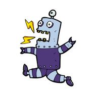 cartoon terrified robot N6