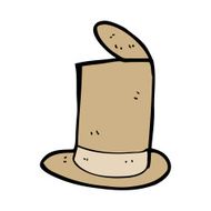 cartoon old top hat N17